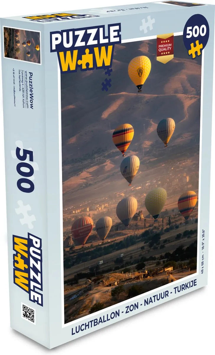 PuzzleWow Luchtballon Turkije Legpuzzel 500 Stuks