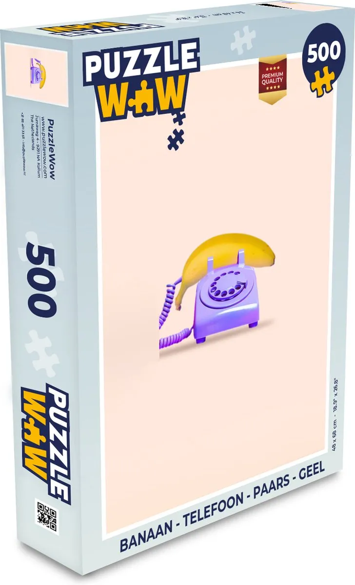 PuzzleWow Puzzel Banaan Telefoon - 500 Stuks - Multicolor
