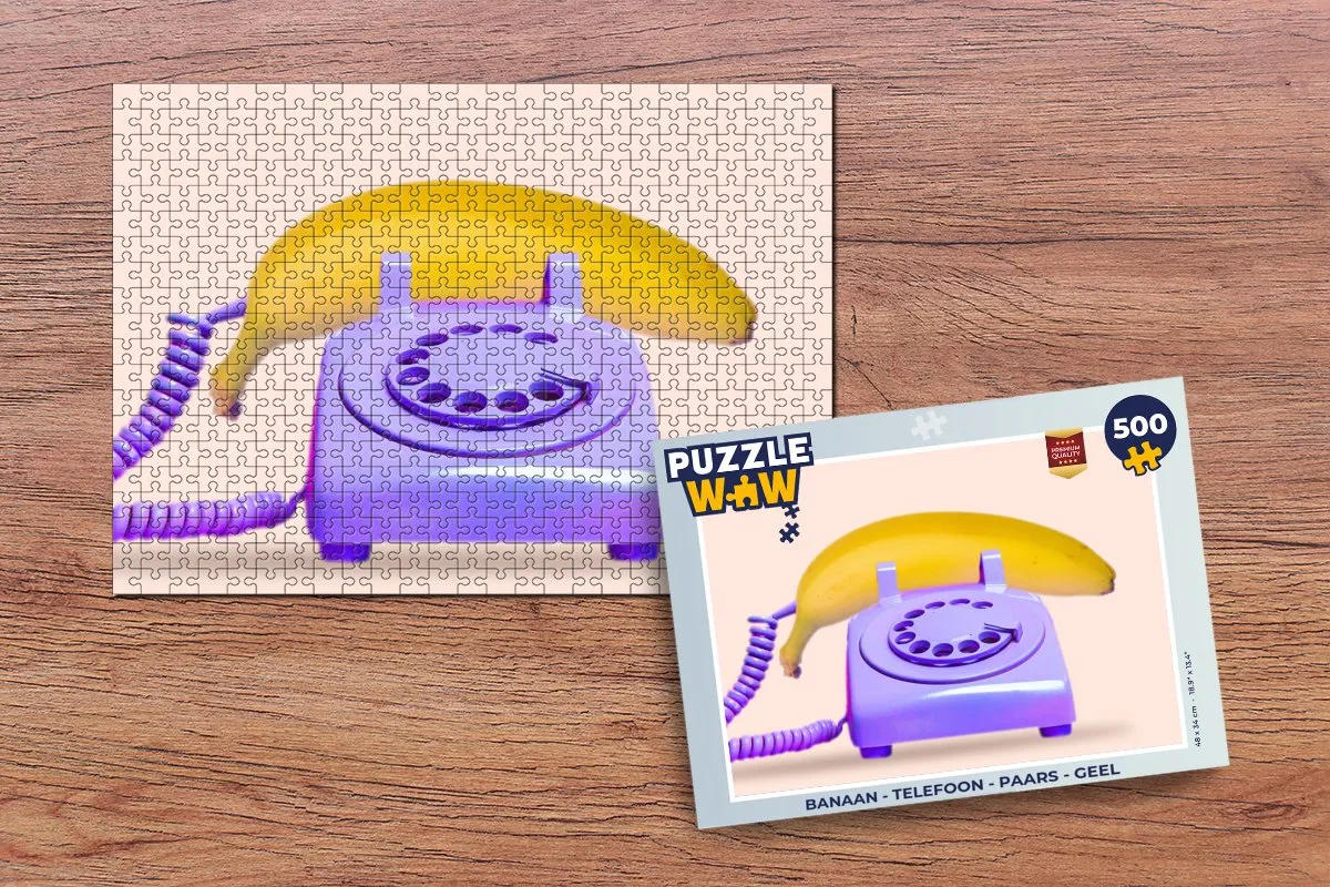 PuzzleWow Puzzel Banaan Telefoon - 500 Stuks - Multicolor