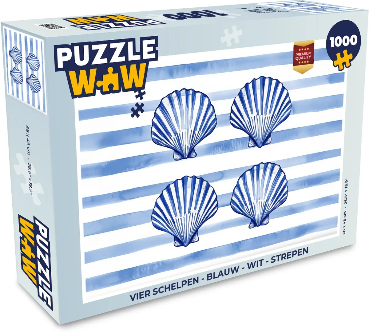 PuzzleWow Legpuzzel Schelpen Strepen 1000 Stuks