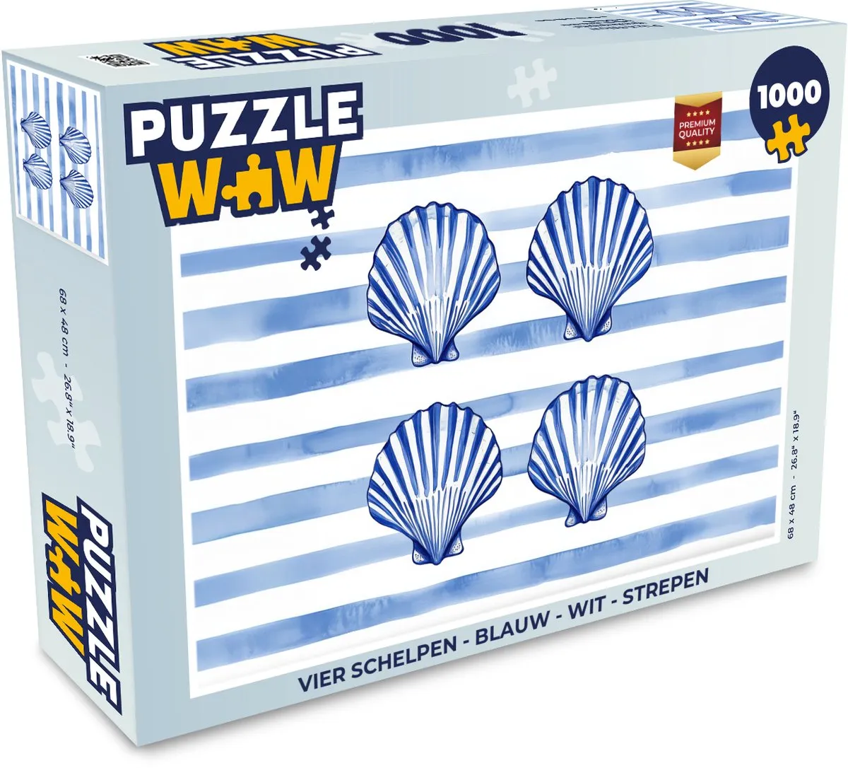 PuzzleWow Legpuzzel Schelpen Strepen 1000 Stuks