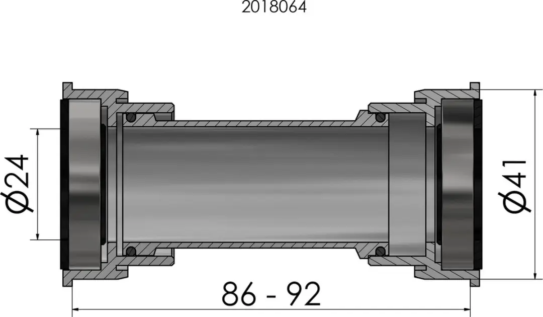 Elvedes Press-Fit BB86/92 24mm - afbeelding 3 van 6