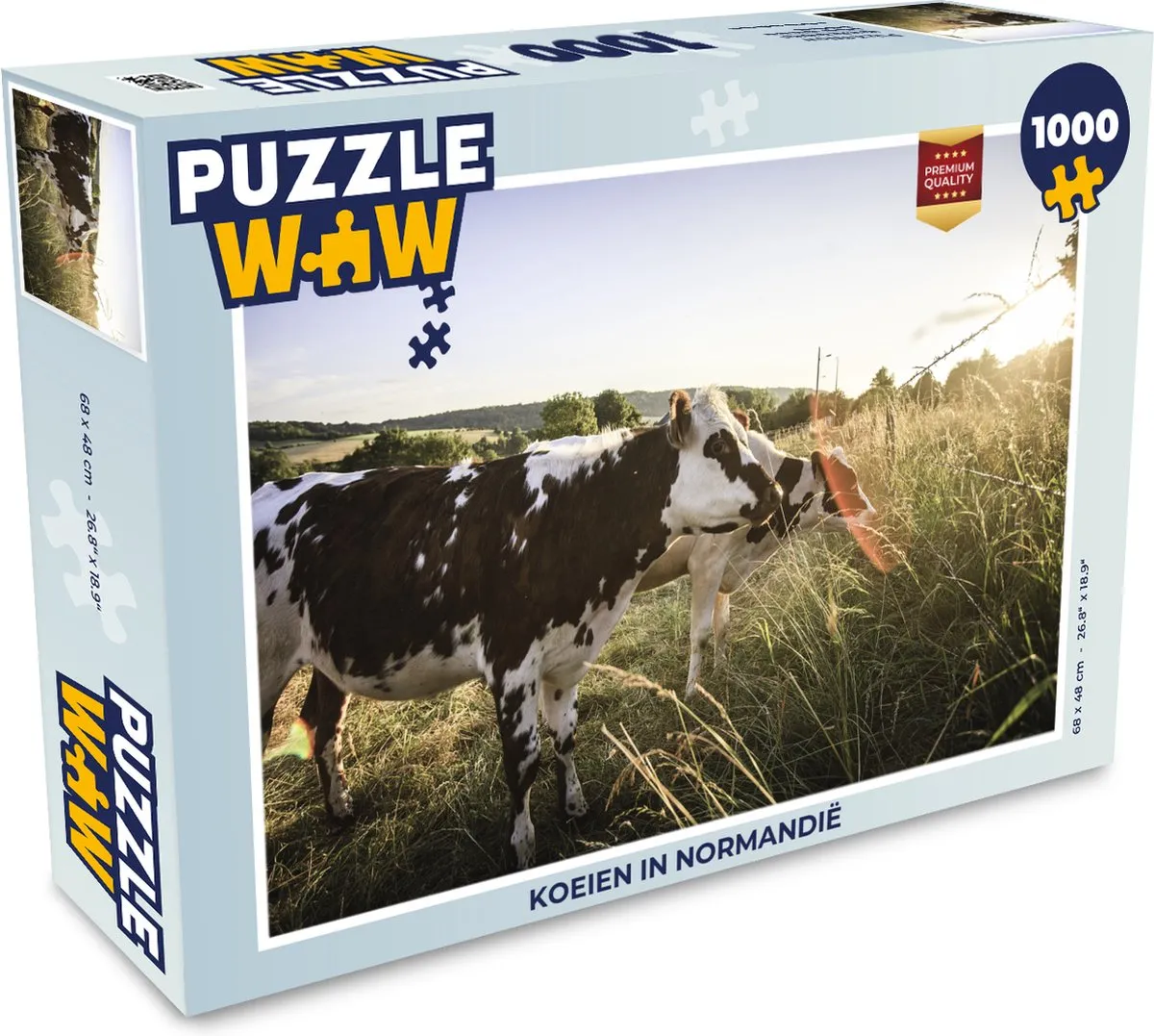 PuzzleWow Legpuzzel Koeien in Normandië 1000 Stuks