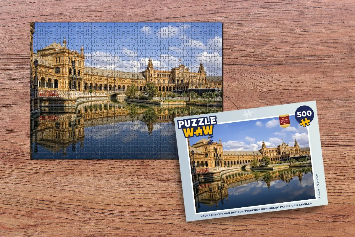 PuzzleWow Sevilla Paleis Water Legpuzzel 500 Stuks