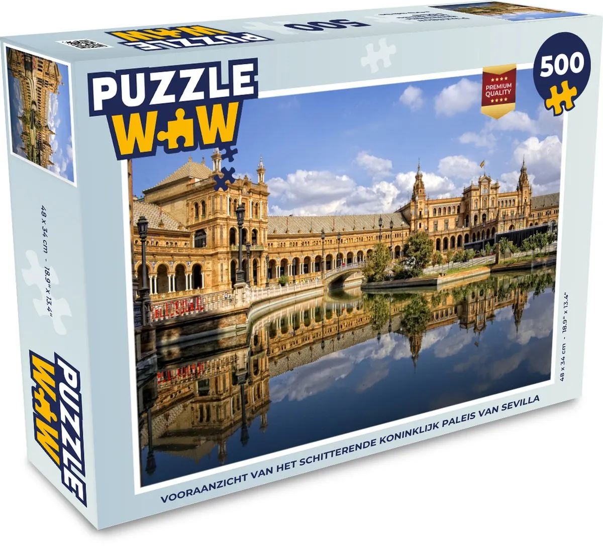 PuzzleWow Sevilla Paleis Water Legpuzzel 500 Stuks - Multicolor