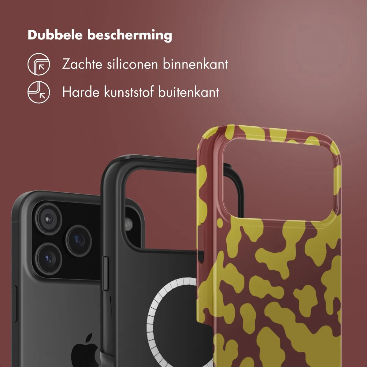 Selencia Hoesje iPhone 17 Pro Max - MagSafe - Moo'd Olive Dust