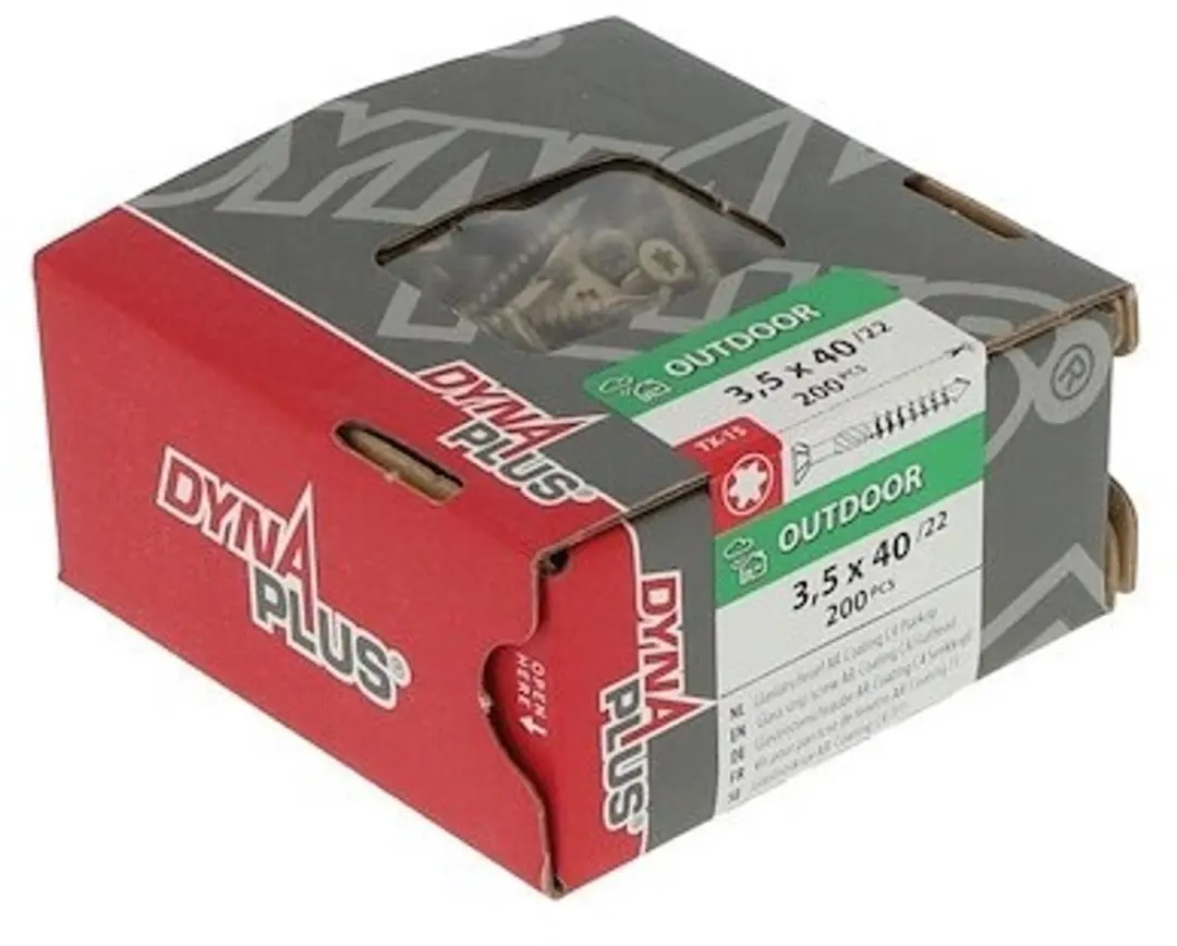 Dynaplus Glaslatschroeven Torx 3,5x40mm - 200 Stuks - AR-Coating - Brons - afbeelding 3 van 6
