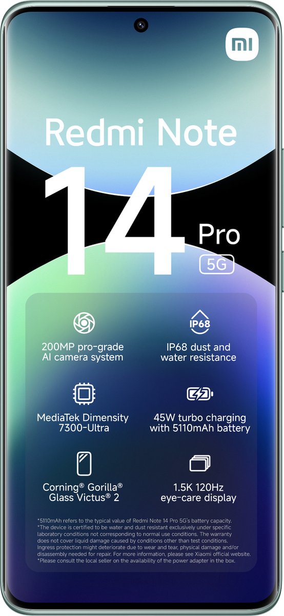 Xiaomi Redmi Note 14 Pro - 5G - 8GB/256GB - Coral Groen