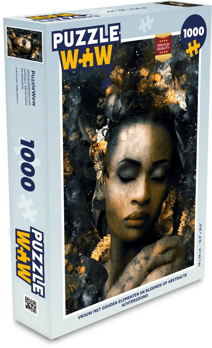 PuzzleWow Abstract Bloemen Legpuzzel 1000 Stuks
