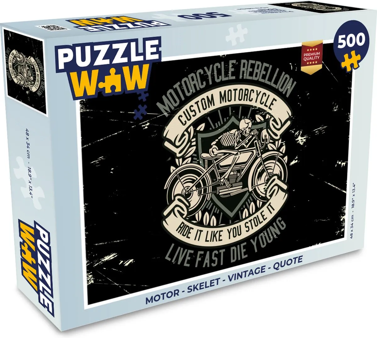 PuzzleWow Skelet Vintage Legpuzzel 500 Stuks