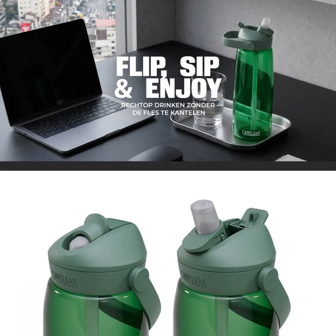 CamelBak Thrive Flip Straw CB2852302001 Waterfles 1L - Groen - afbeelding 3 van 6