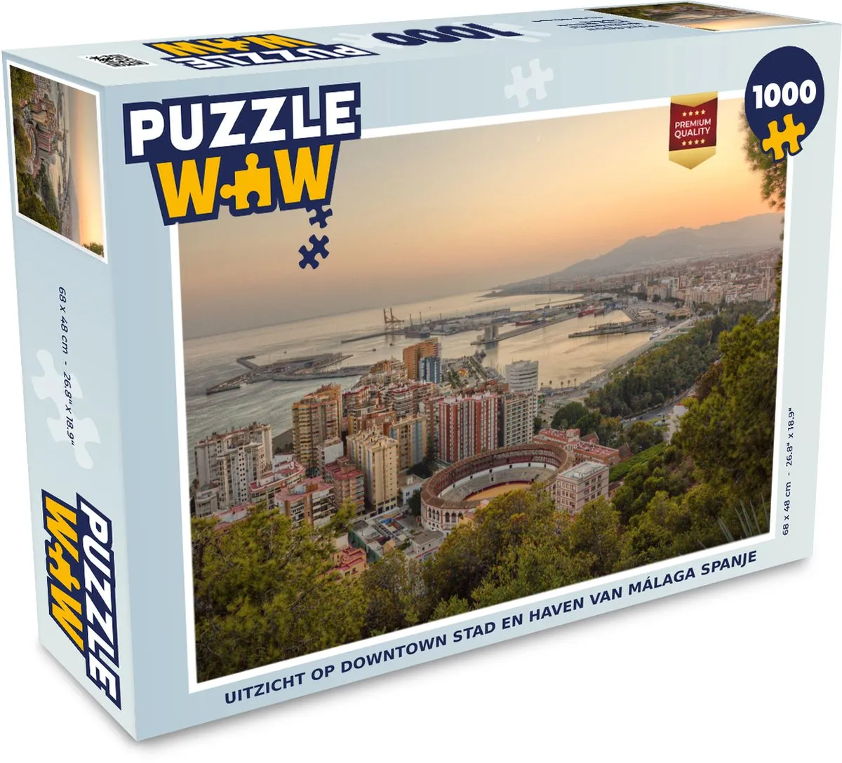 PuzzleWow Málaga Legpuzzel 1000 Stuks