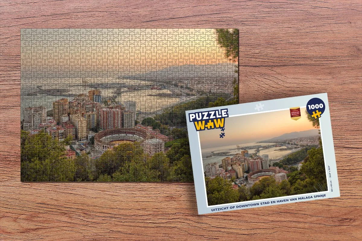PuzzleWow Málaga Legpuzzel 1000 Stuks - Multicolor