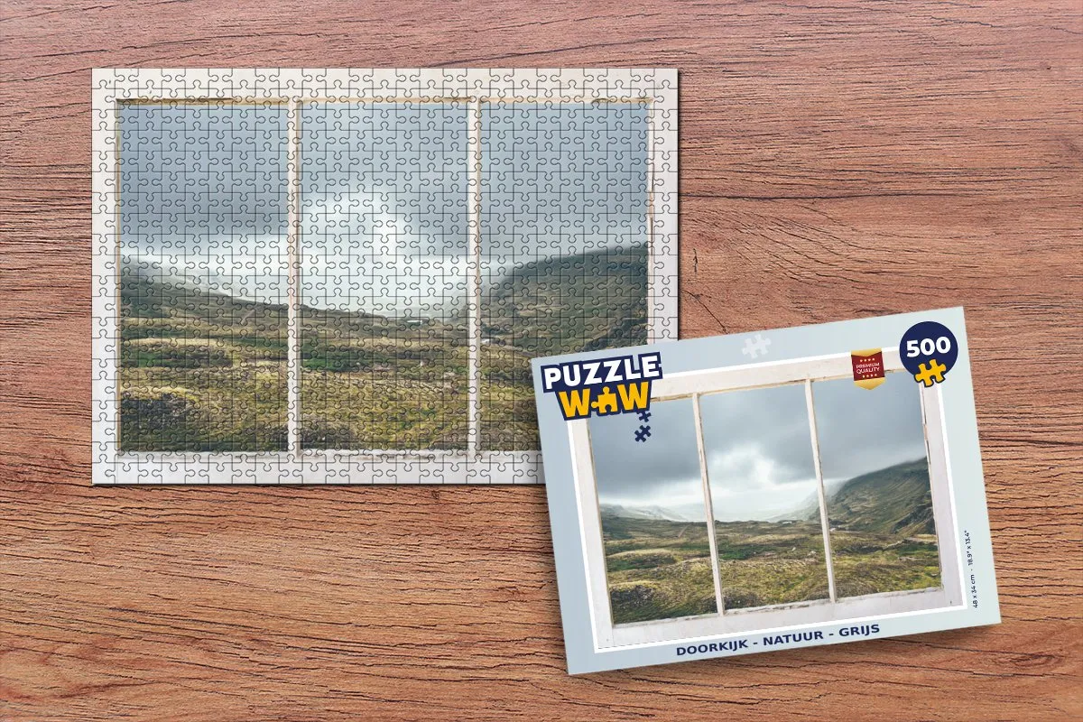 PuzzleWow Natuur Doorkijk Legpuzzel 500 Stuks - Multicolor