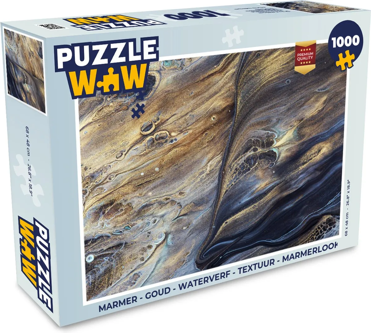 PuzzleWow Marmerlook Legpuzzel 1000 Stuks - Multicolor