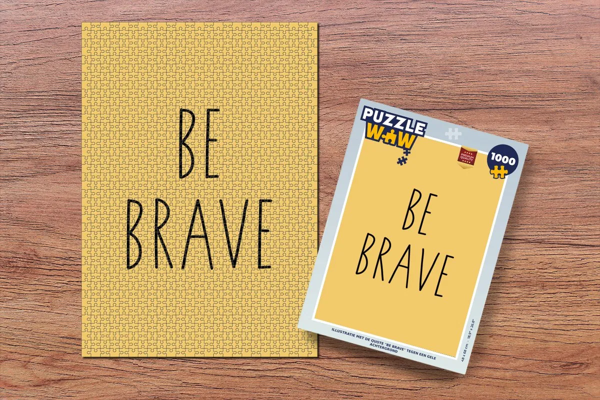 PuzzleWow Legpuzzel Be brave 1000 Stuks - Multicolor