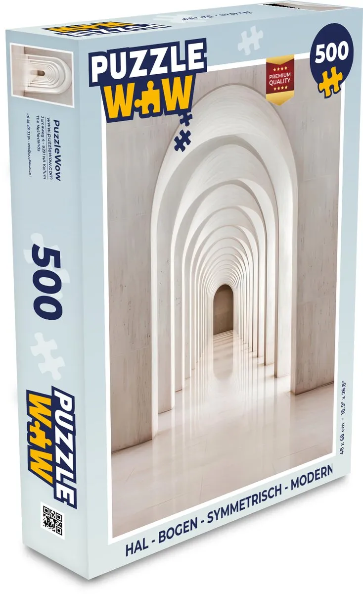 PuzzleWow Hal Bogen Symmetrisch Legpuzzel 500 Stuks - MPN 8721406854579