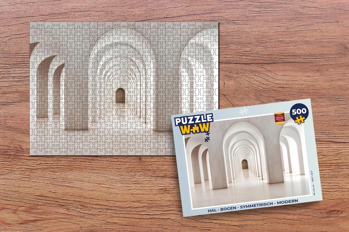 PuzzleWow Hal Bogen Symmetrisch Legpuzzel 500 Stuks - MPN 8721406854579