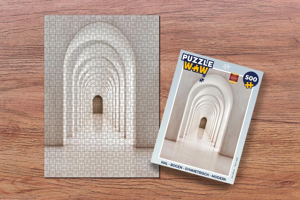 PuzzleWow Hal Bogen Symmetrisch Legpuzzel 500 Stuks - MPN 8721406854579