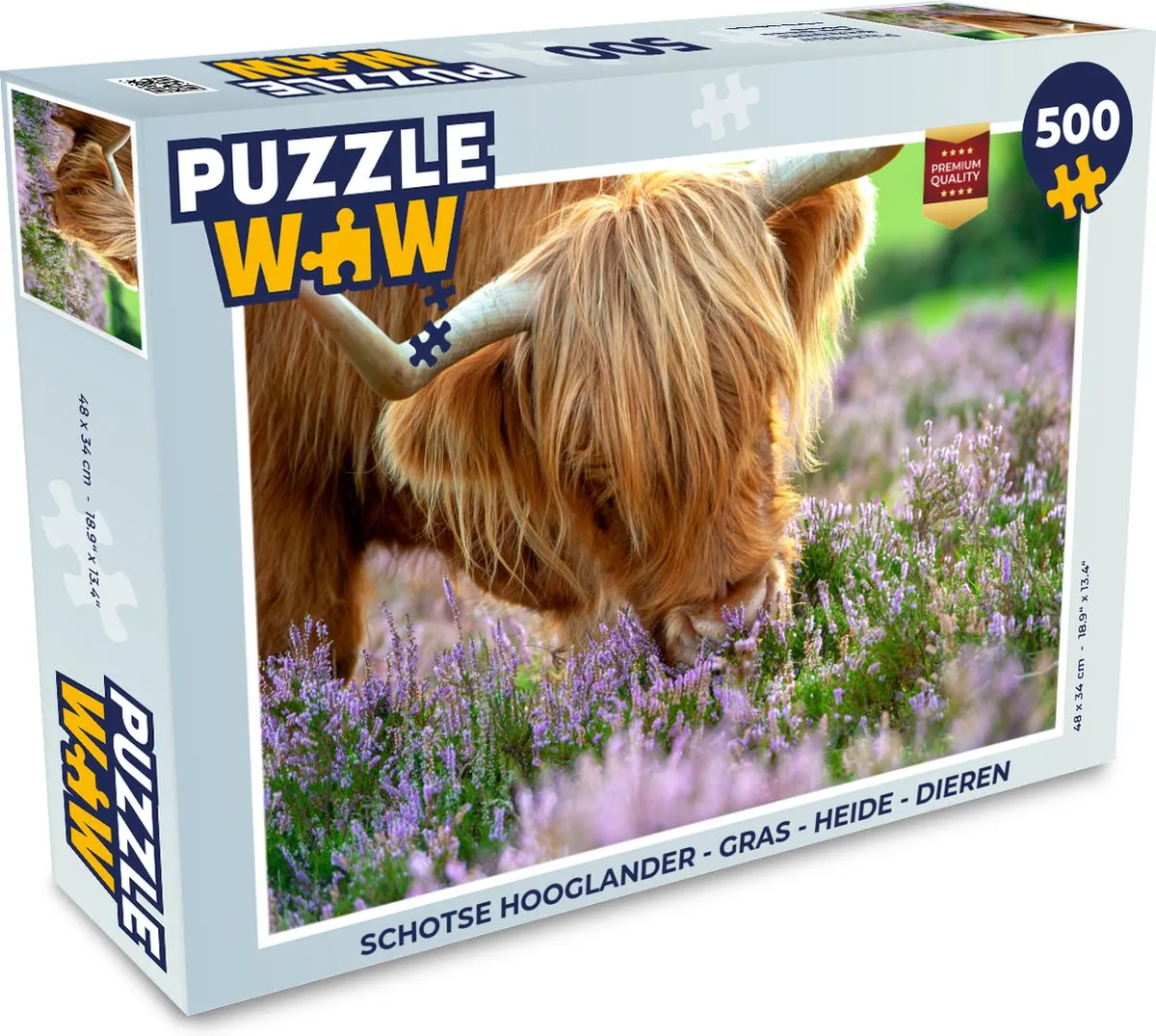 PuzzleWow Schotse Hooglander Legpuzzel 500 Stuks