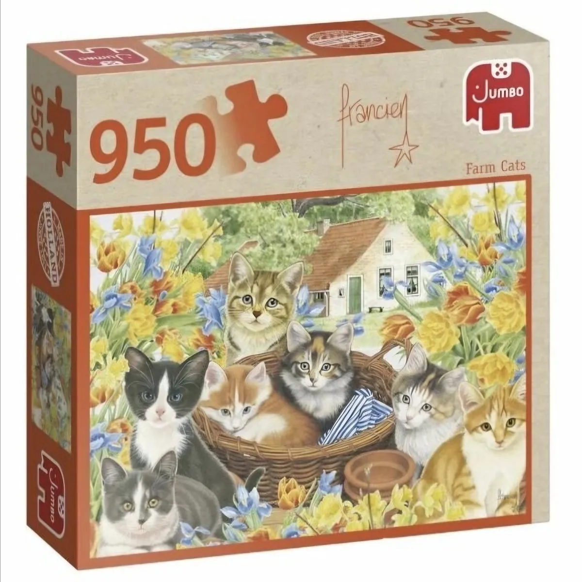 Jumbo Premium Collection Puzzel Farm Cats 950 Stuks