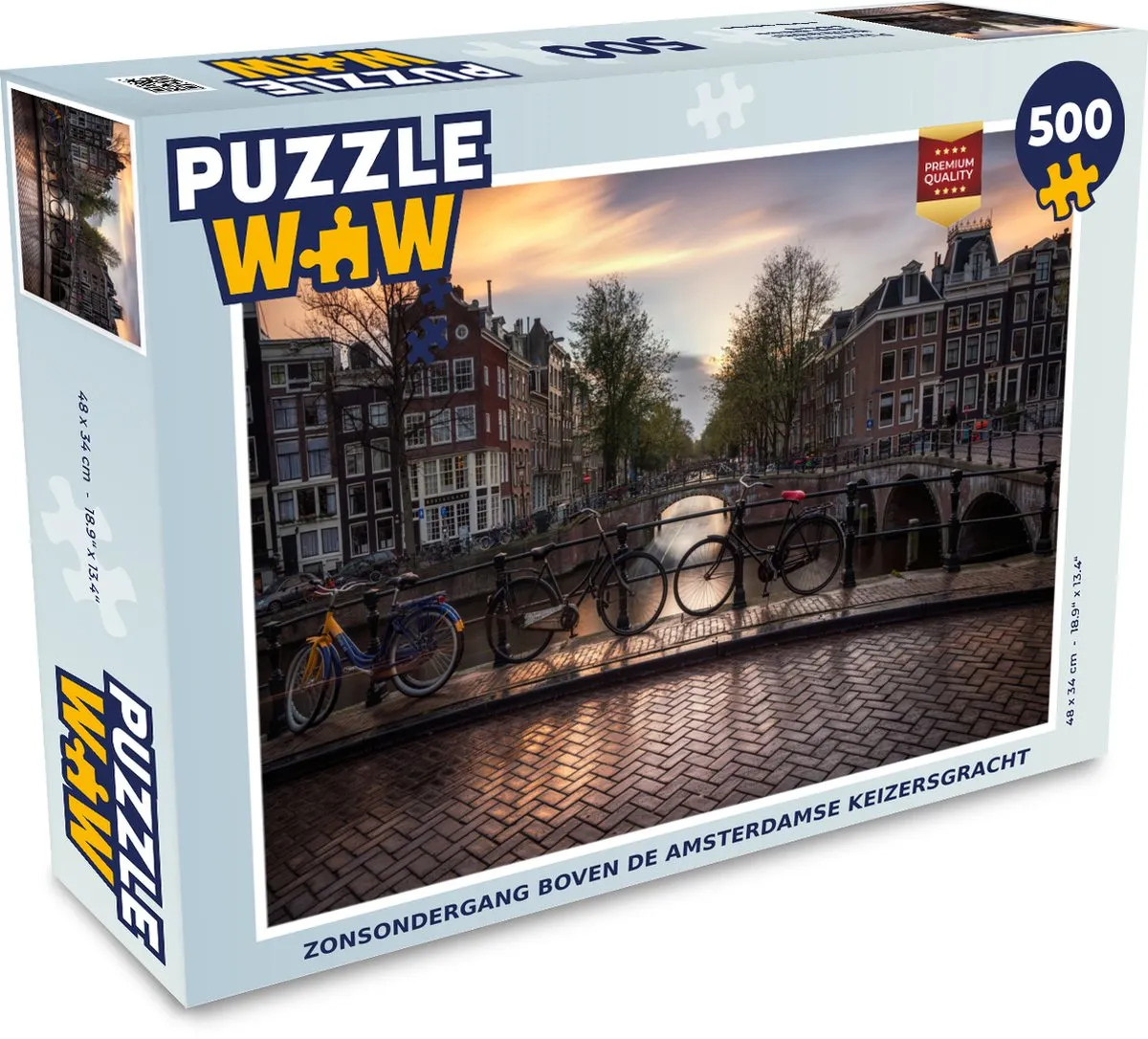 PuzzleWow Legpuzzel Zonsondergang Keizersgracht 500 Stuks