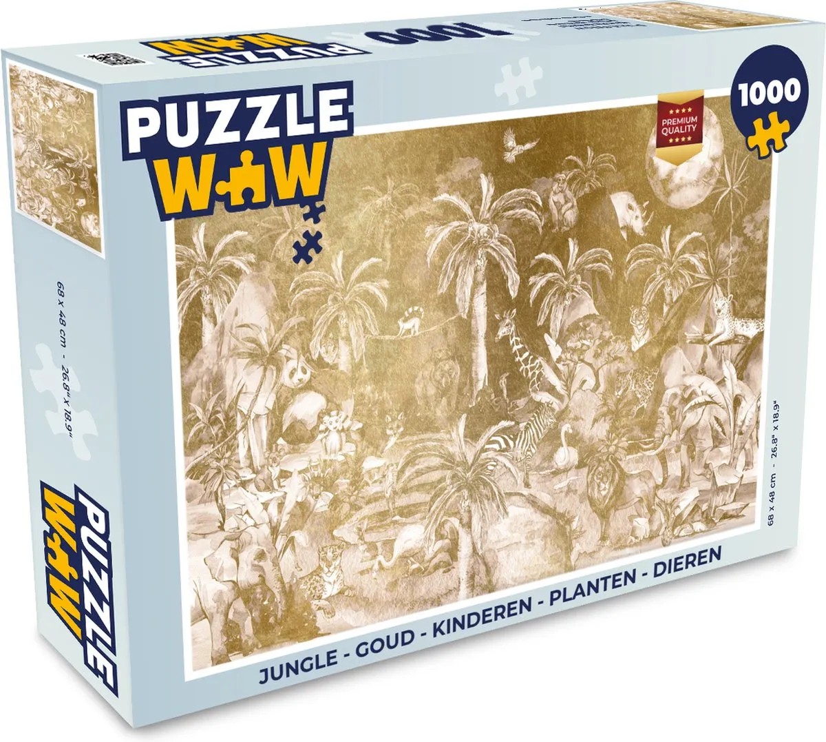 PuzzleWow Jungle Legpuzzel 1000 Stuks - Multicolor