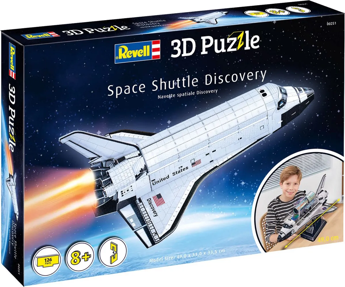 Revell 00251 Sp Shuttle Discovery 3D Puzzel - 126 Stuks - Multi