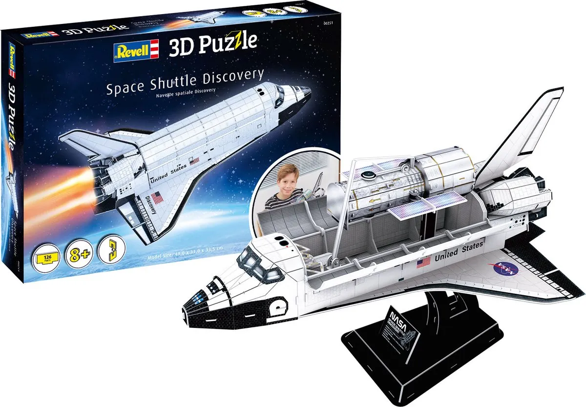 Revell 00251 Sp Shuttle Discovery 3D Puzzel - 126 Stuks - Multi