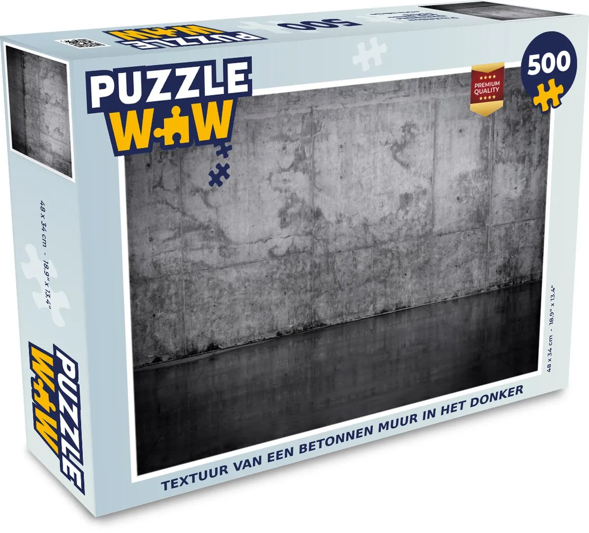 PuzzleWow Beton Muur Legpuzzel 500 Stuks