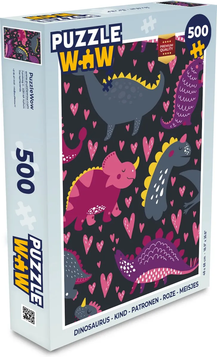 PuzzleWow Dinosaurus Legpuzzel 500 Stuks