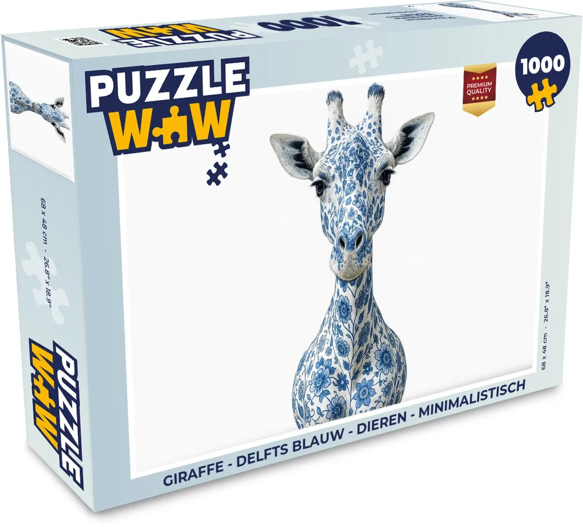 PuzzleWow Giraffe Legpuzzel 1000 Stuks