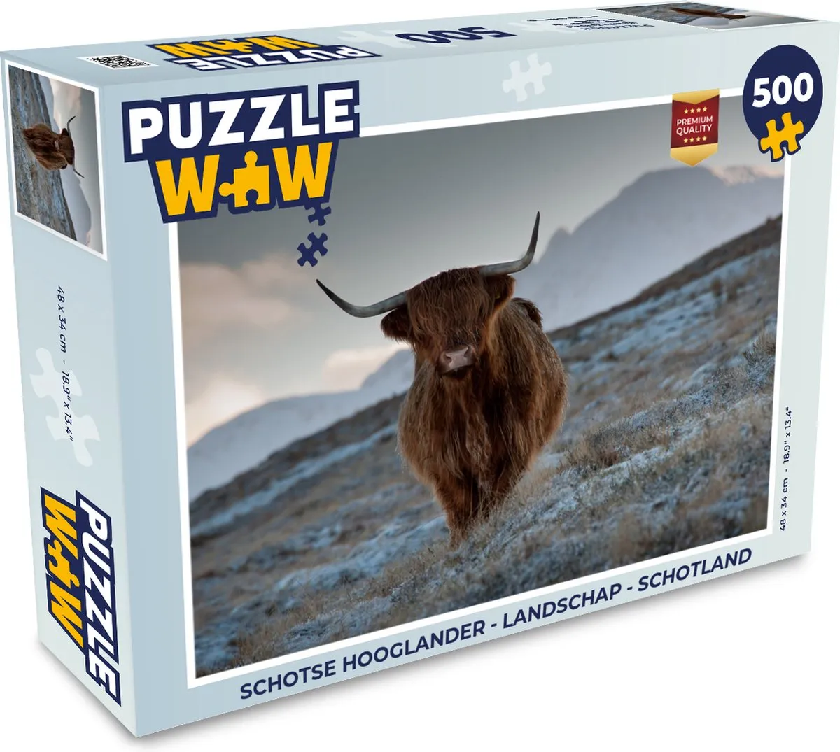 PuzzleWow Schotse Hooglander Legpuzzel 500 Stuks