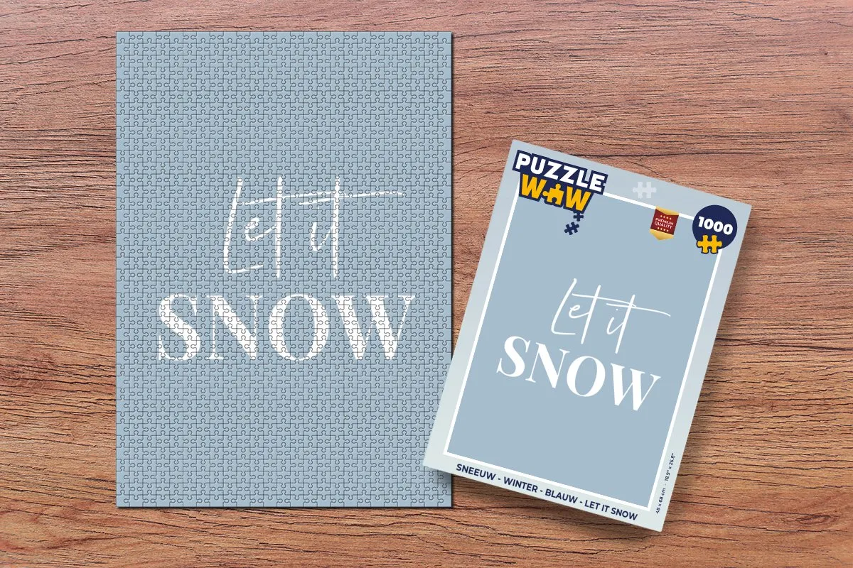 PuzzleWow Let it Snow Legpuzzel 1000 Stuks - Blauw