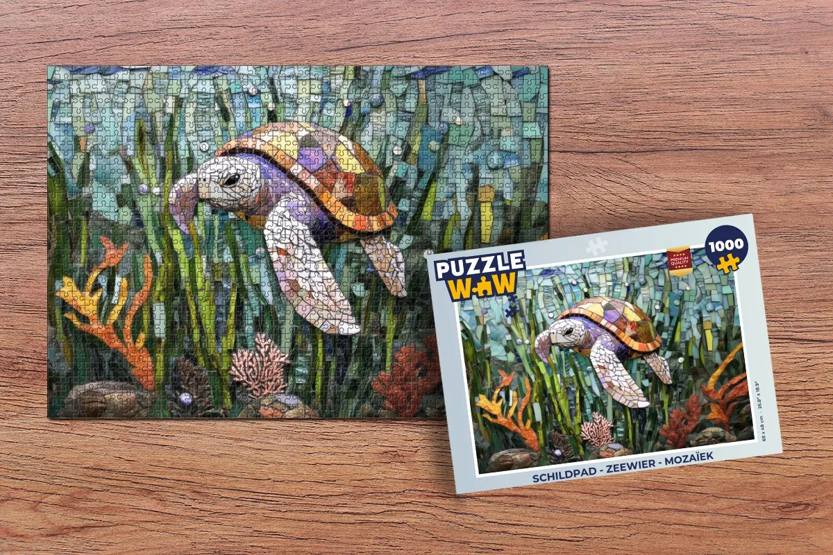 PuzzleWow Schildpad Zeewier Legpuzzel 1000 Stuks