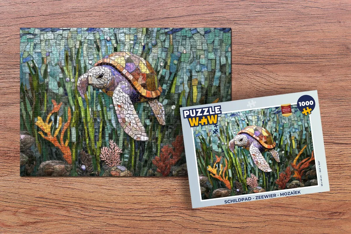 PuzzleWow Schildpad Zeewier Legpuzzel 1000 Stuks