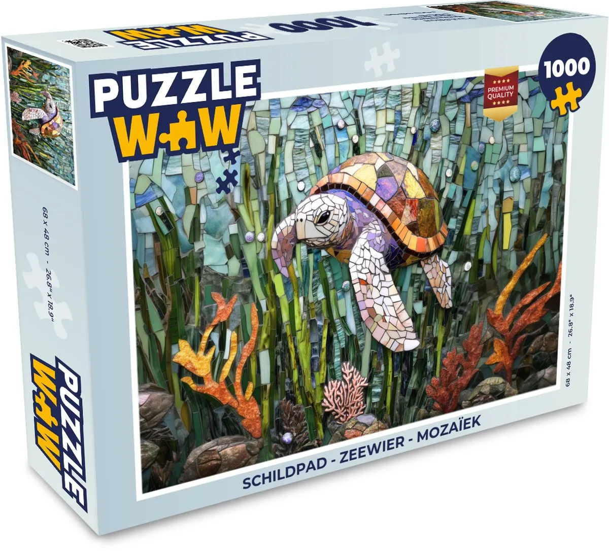 PuzzleWow Schildpad Zeewier Legpuzzel 1000 Stuks
