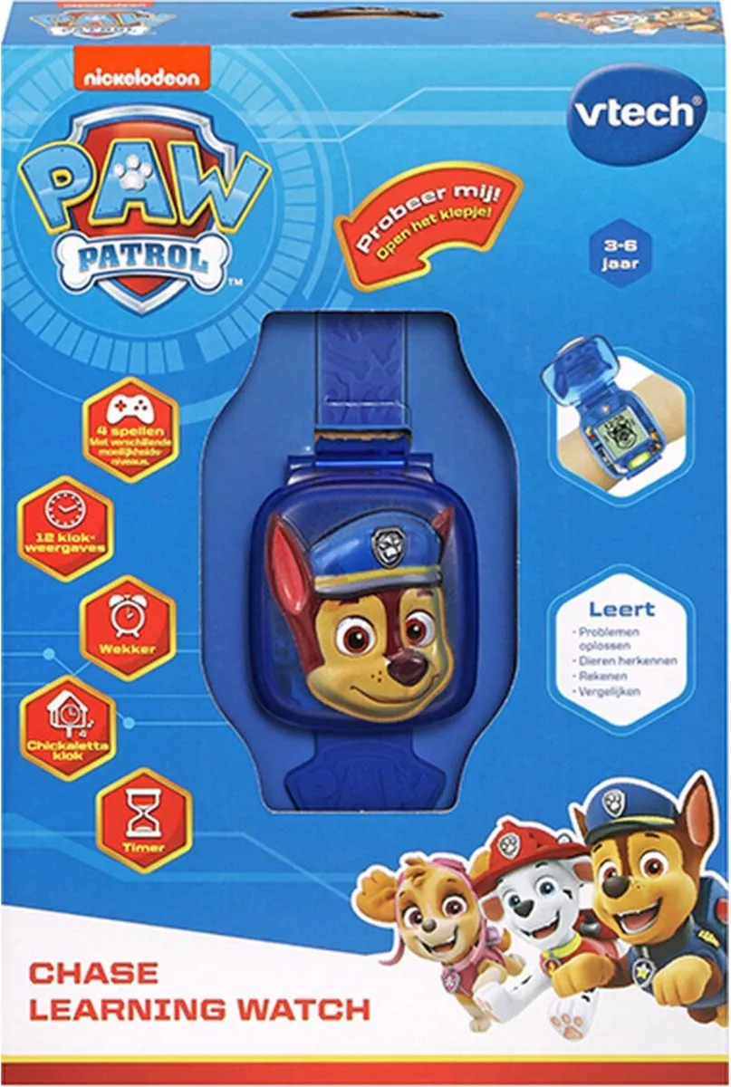 VTech PAW Patrol Chase Leerhorloge - Educatief Speelgoed 3-7 Jaar