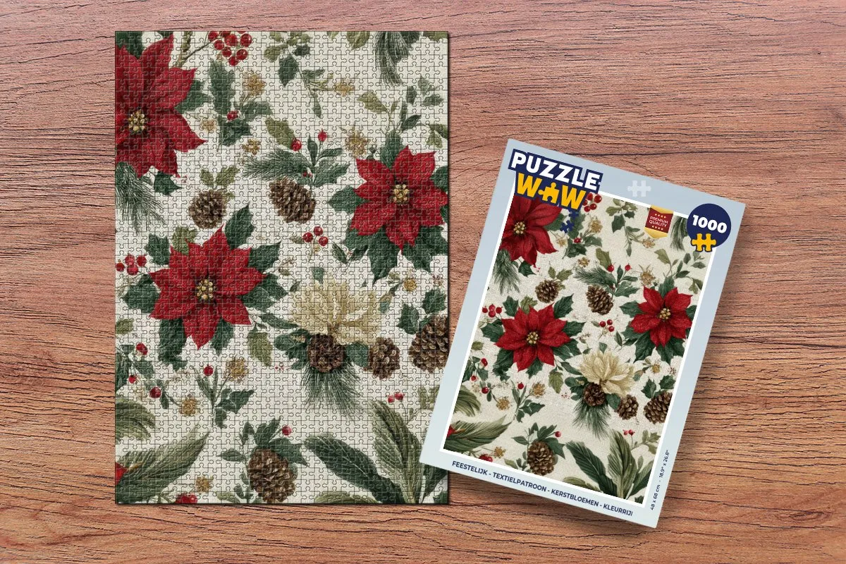 PuzzleWow Kerstbloemen Puzzle 500 Stuks