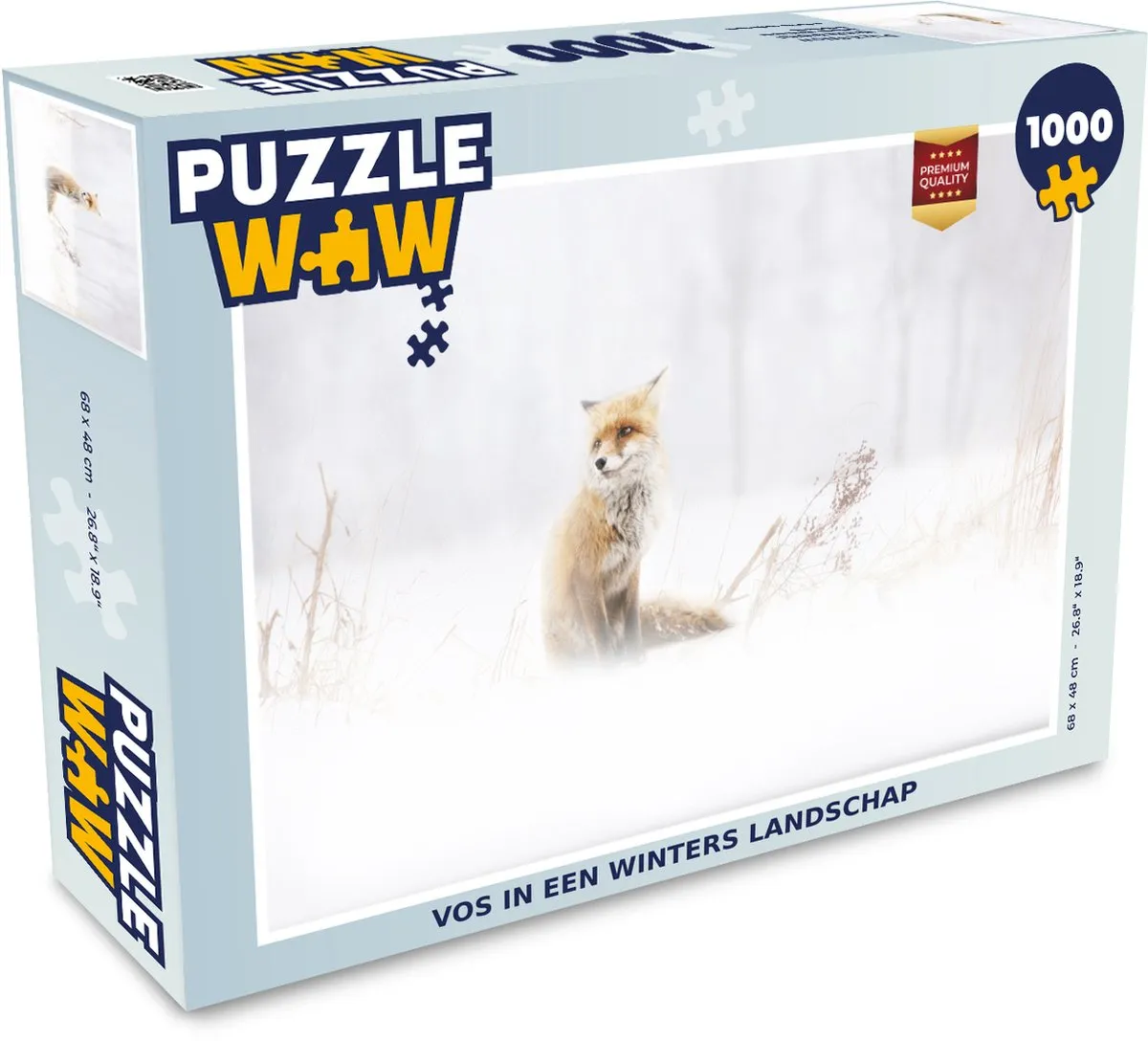 PuzzleWow Winter Vos Legpuzzel 1000 Stuks