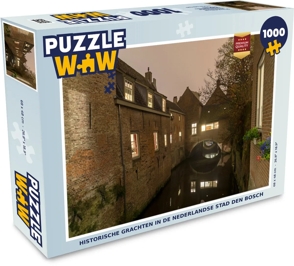 PuzzleWow Historische Grachten Den Bosch Legpuzzel 1000 Stuks