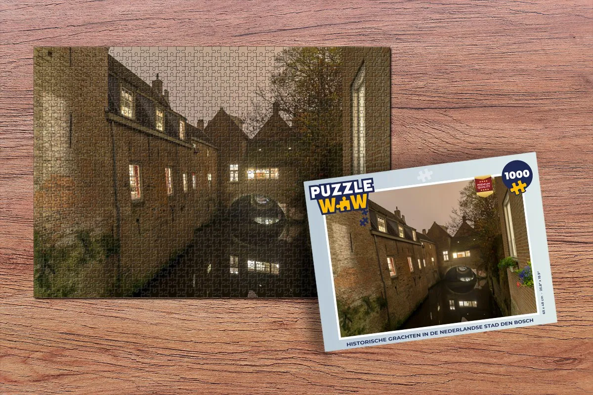 PuzzleWow Historische Grachten Den Bosch Legpuzzel 1000 Stuks - Multicolor