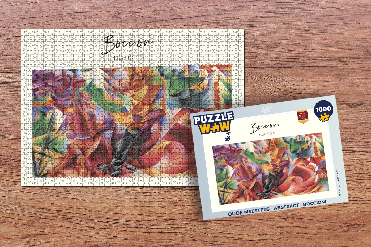 PuzzleWow Oude Meesters Boccioni Legpuzzel 1000 Stuks - Multicolor
