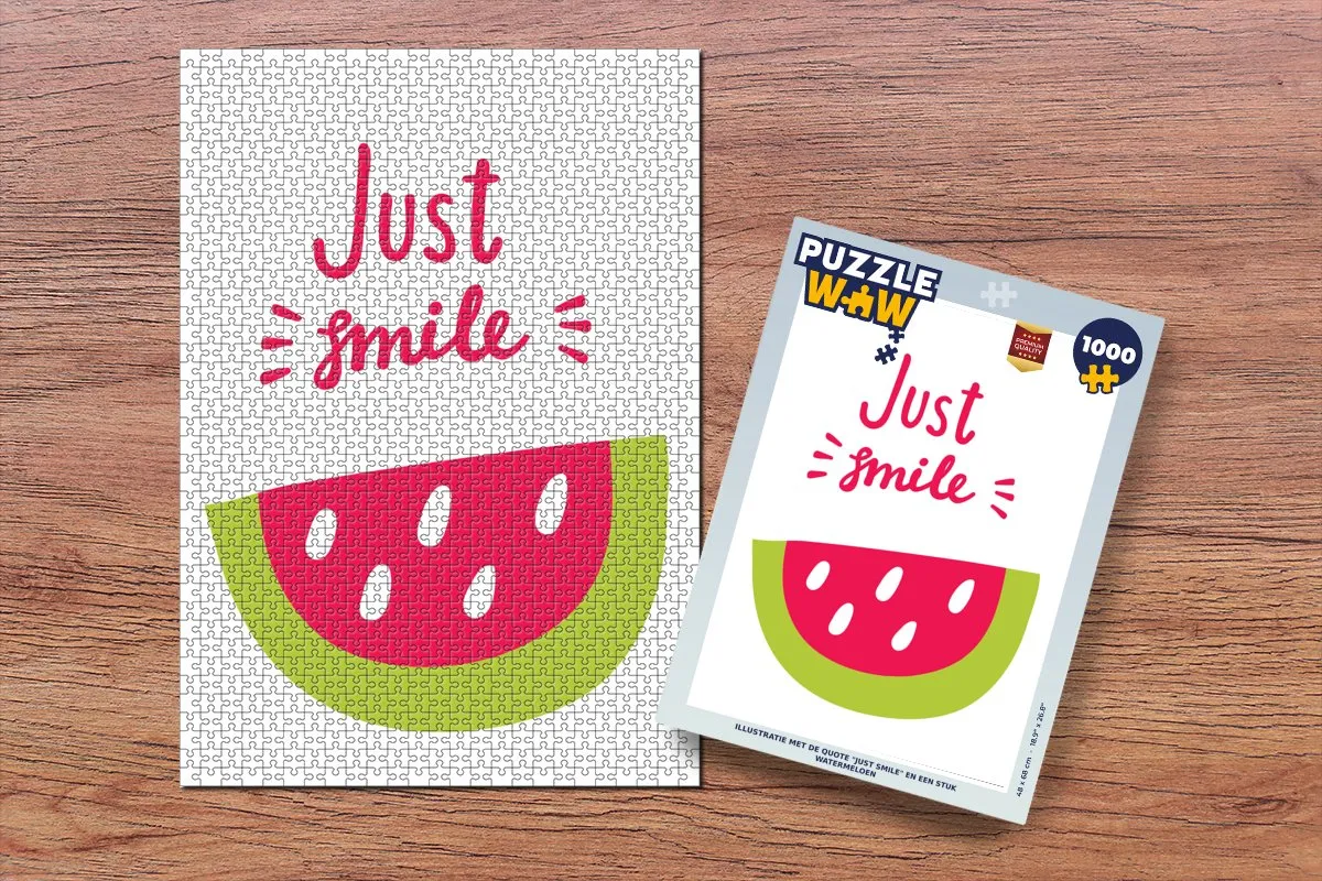 PuzzleWow Just Smile Legpuzzel 1000 Stuks - Multicolor