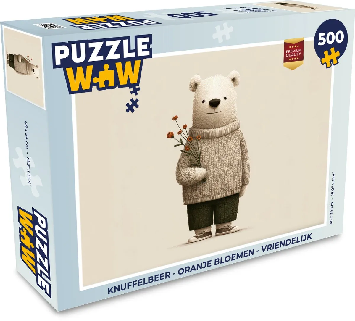 PuzzleWow Knuffelbeer Puzzel 500 Stuks