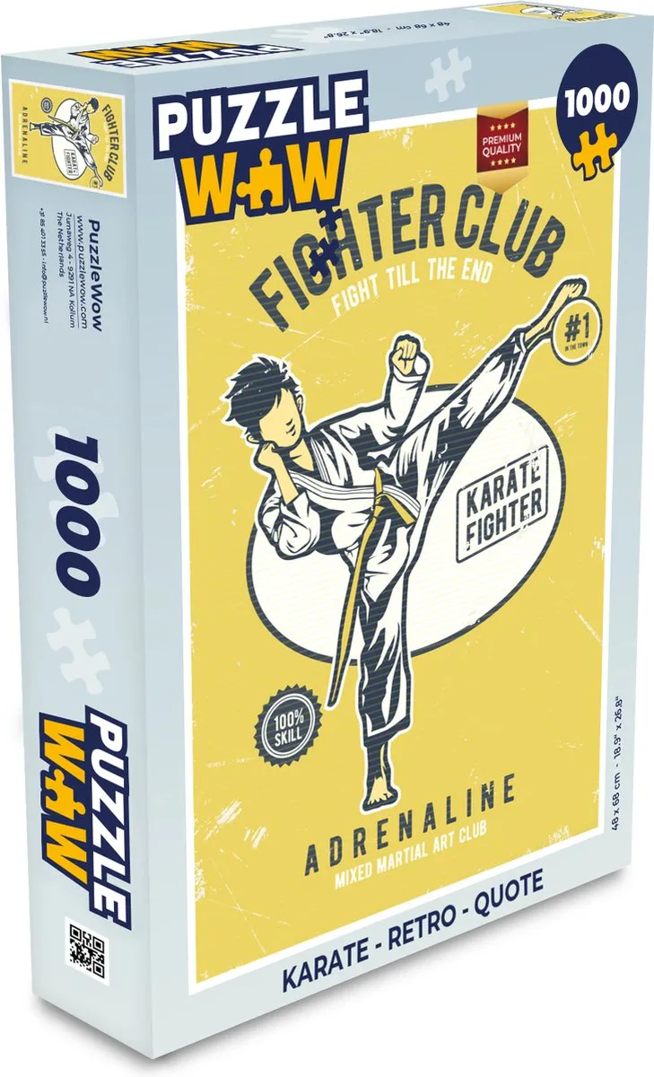 PuzzleWow Karate Retro Legpuzzel 1000 Stuks