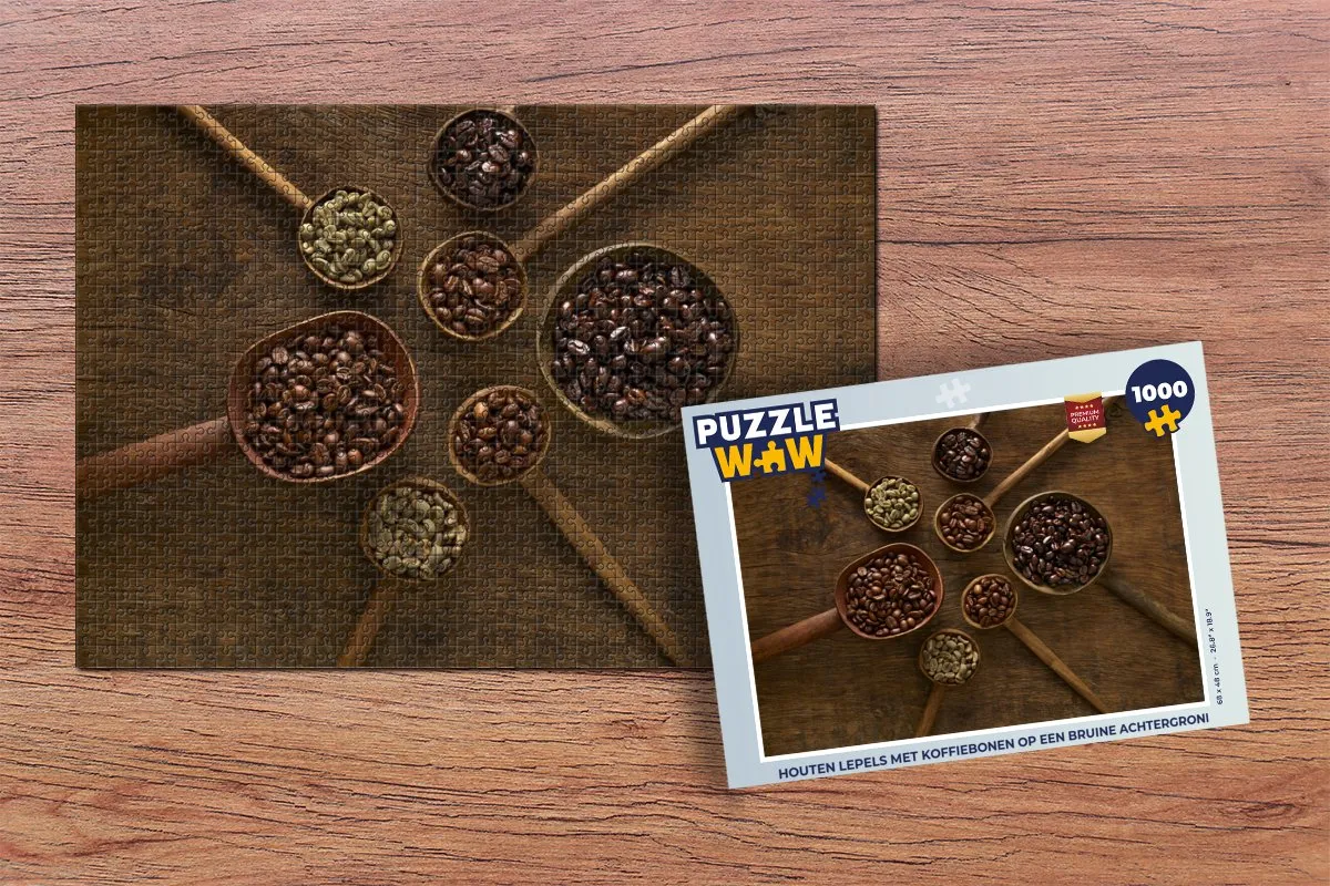 PuzzleWow Legpuzzel Houten Lepels 1000 Stuks - Multicolor