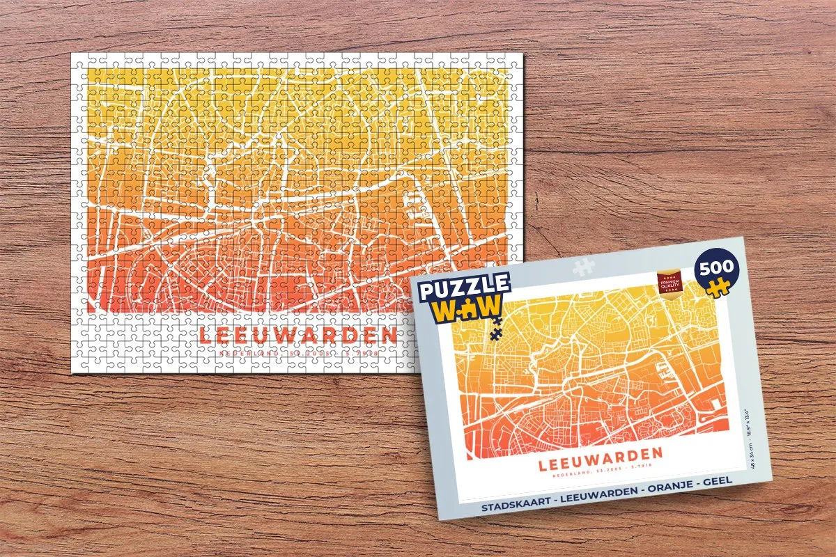 PuzzleWow Leeuwarden Legpuzzel 500 Stuks - Multicolor