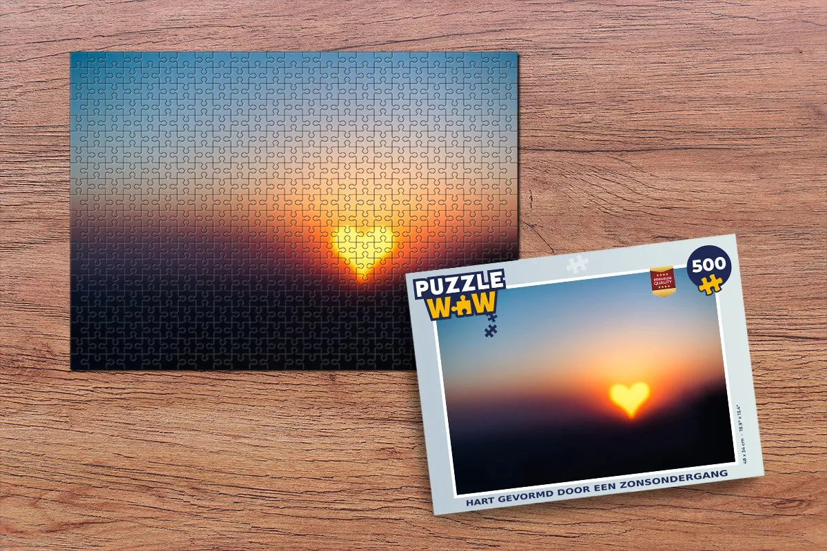 PuzzleWow Horizon Zonsondergang Legpuzzel 500 Stuks - Multicolor