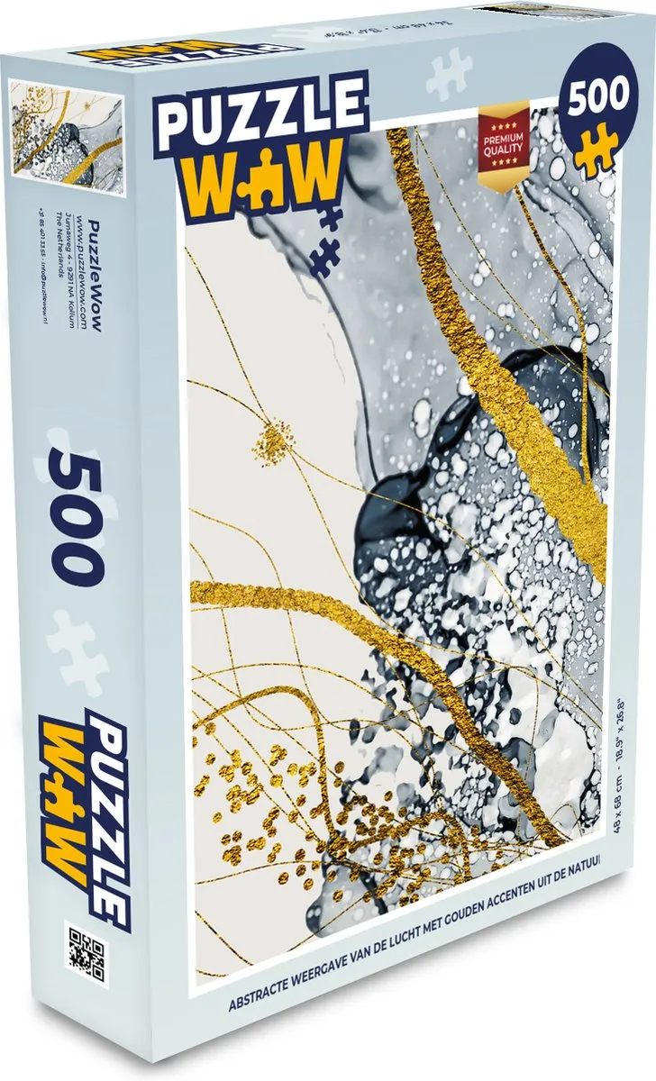 PuzzleWow Abstract Legpuzzel 500 Stuks - Multicolor